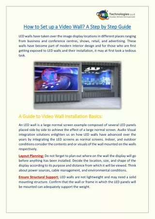 How to Set up a Video Wall? A Step by Step Guide