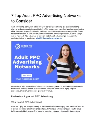 7 Top Adult PPC Advertising Networks to Consider