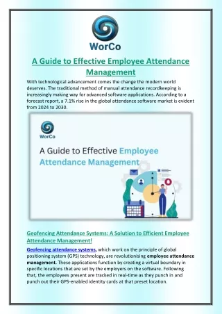 A Guide to Effective Employee Attendance Management