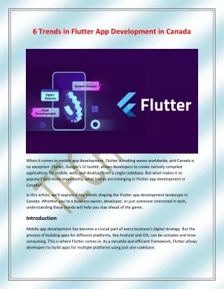 6 Trends in Flutter App Development in Canada