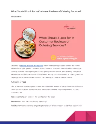 What Should I Look for in Customer Reviews of Catering Services_