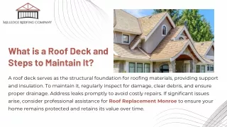 What is a Roof Deck and Steps to Maintain It?