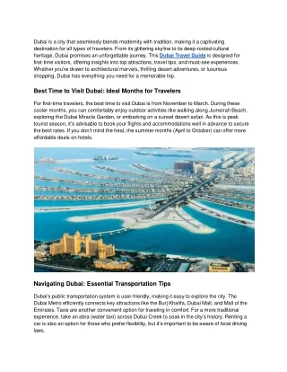 Your Ultimate Dubai Travel Guide_ Tips for First-Time Visitors