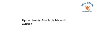 Tips for Parents- Affordable Schools in Gurgaon