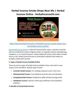 Herbal Incense Smoke Shops Near Me  - herbalincense24