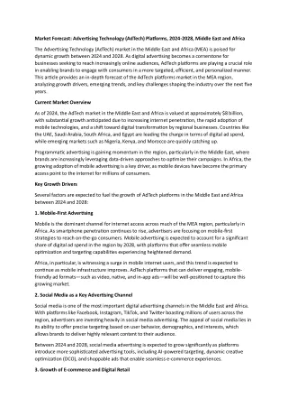 The Evolution of AdTech in MEA: Mobile, Social, and Programmatic Forecasts