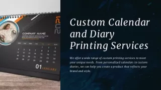 Custom calendar printing
