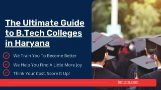 The Ultimate Guide to B.Tech Colleges in Haryana