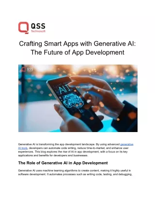 Crafting Smart Apps with Generative AI_ The Future of App Development
