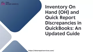 Inventory OH and Quick Report Not Matching in QuickBooks – Updated Guide