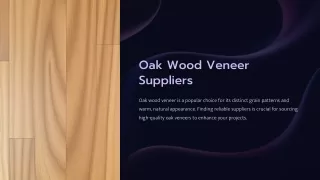 oak wood veneer suppliers