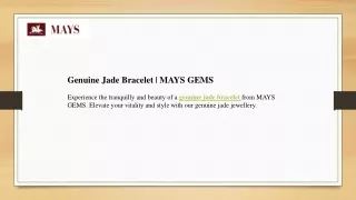 Genuine Jade Bracelet  MAYS GEMS
