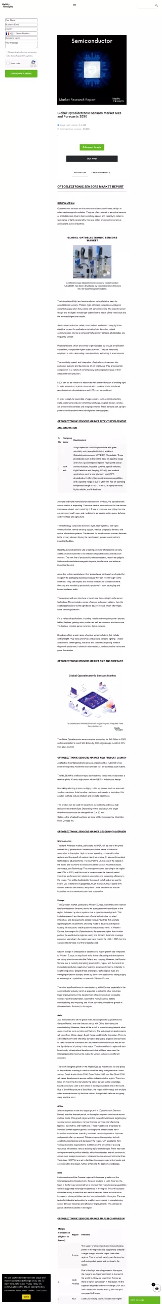 Global Optoelectronic Sensors Market Trends 2030