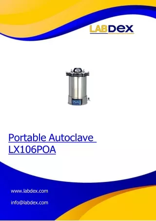 Portable Autoclave LX106POA