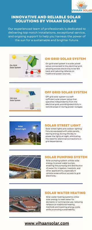 innovative and reliable solar solutions By Vihaan solar