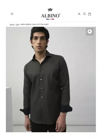 DARK GREEN PLAIN COTTON SHIRT