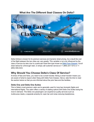 Delta Fare Classes |  1 (855) 559-2323