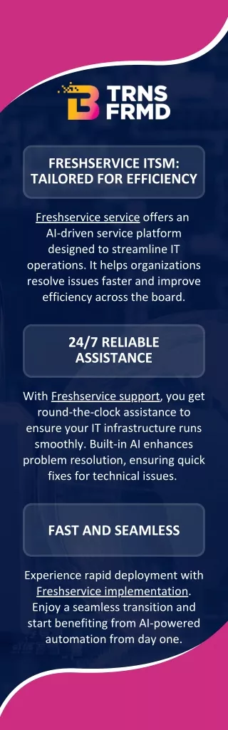 FRESHSERVICE ITSM TAILORED FOR EFFICIENCY