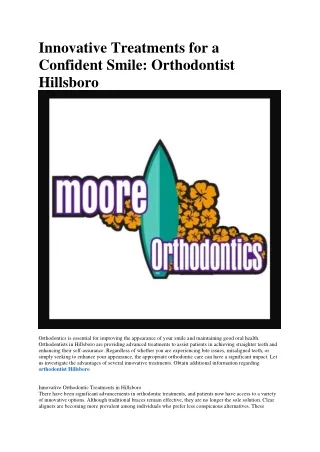 Moore Orthodontics in Hillsboro
