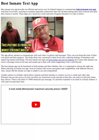 Best Inmate Text App