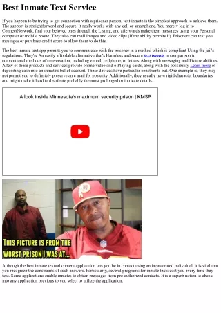 Finest Inmate Text Services