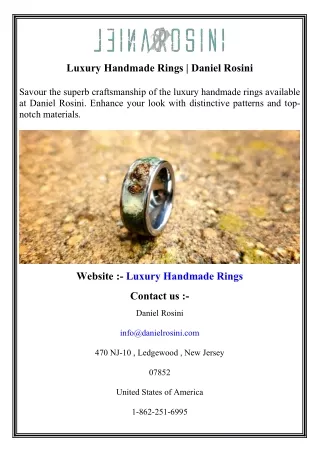 Luxury Handmade Rings   Daniel Rosini