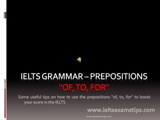 IELTS Grammar - Prepositions