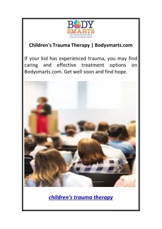 Children's Trauma Therapy Bodysmarts.com