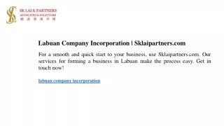 Labuan Company Incorporation Sklaipartners.com