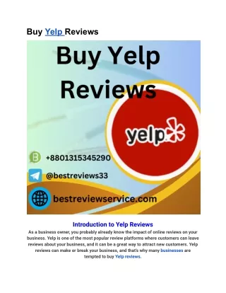 Buy Yelp Reviews