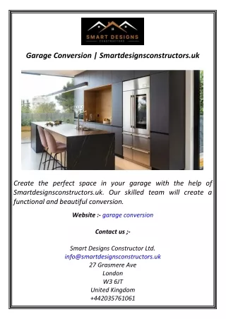 Garage Conversion  Smartdesignsconstructors.uk