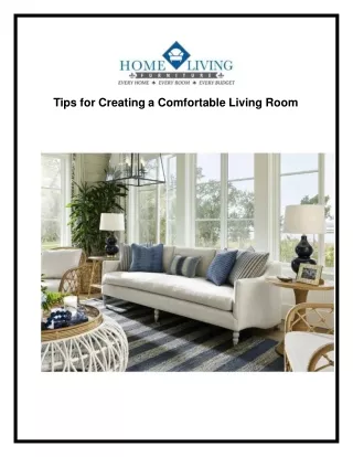 Tips for Creating a Comfortable Living Room