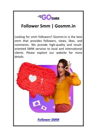 Follower Smm Gosmm.in