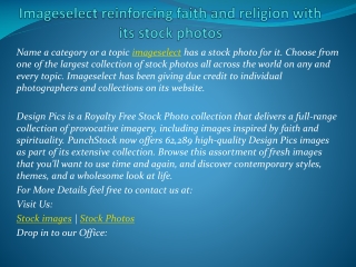 Imageselect reinforcing faith and religion with its stock ph