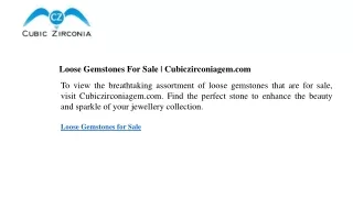 Loose Gemstones For Sale  Cubiczirconiagem.com