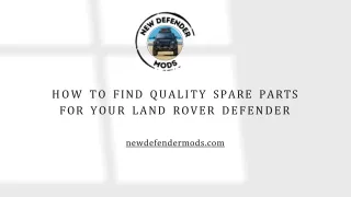 Understanding the Importance of Quality Spare Parts