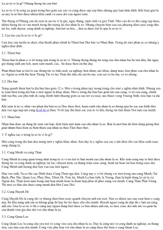 tử vi trọn đời