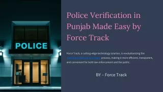 Police Verification in Punjab Made Easy by Force Track