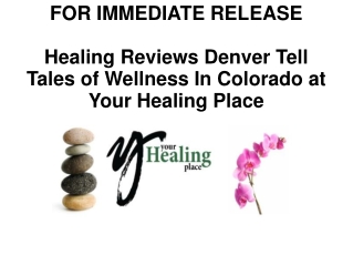 Your Healing Place Press Release
