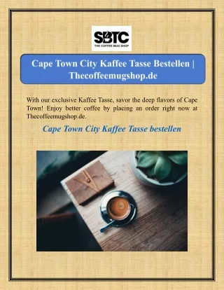 Cape Town City Kaffee Tasse bestellen