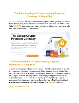 The Functionality of Cryptocurrency Payment Gateways_ A Deep Dive