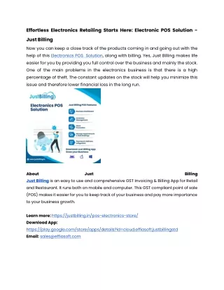 Electronic Pos Solution