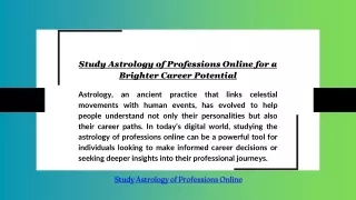 Study Astrology of Professions Online for a Brighter Career Potential