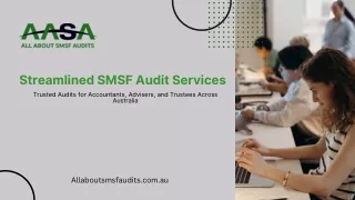 Streamlined SMSF Audit Services