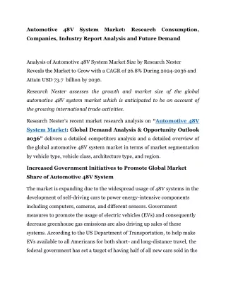 _Automotive 48V System Market_PR