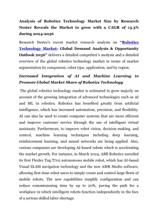 Robotics Technology Market