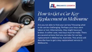 How to Get a Car Key Replacement in Melbourne