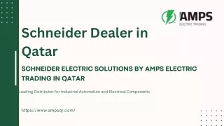 Schneider Dealer in Qatar - AMPS Electric Trading