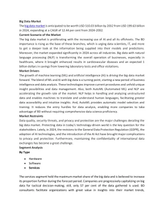 Big Data Market Growth to USD 510.03 Bn by 2032