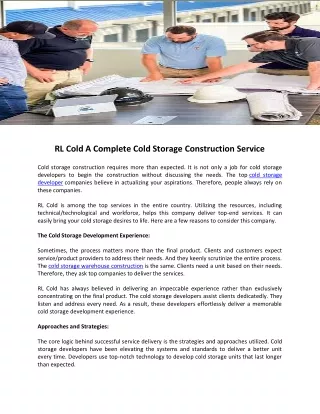 RL Cold: A Complete Cold Storage Construction Service